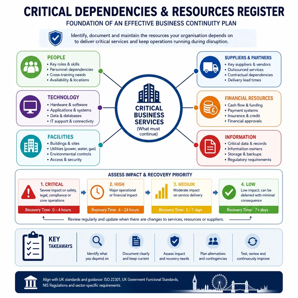Critical Dependencies and Resources Register