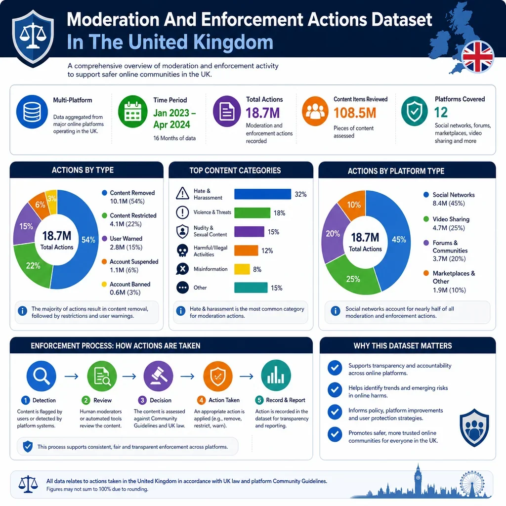 Moderation and Enforcement Actions Dataset