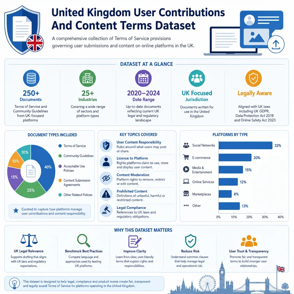 User Contributions and Content Terms Dataset