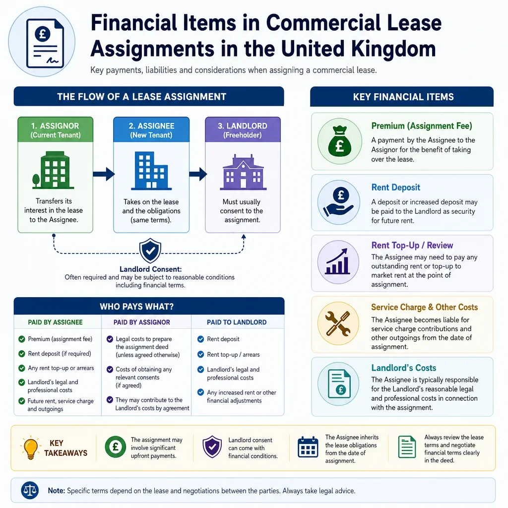 Financial Items in Commercial Lease Assignments