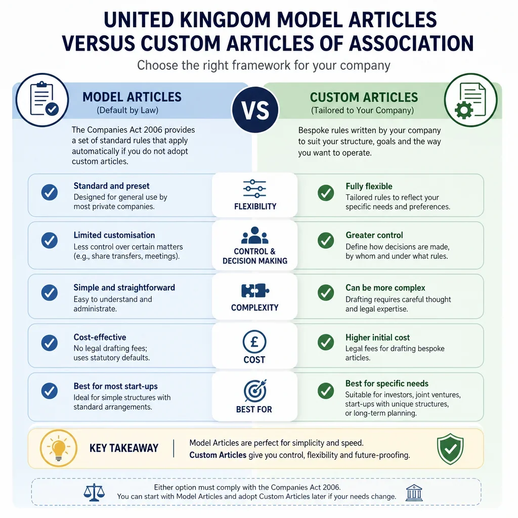 Model Articles Versus Custom Articles of Association