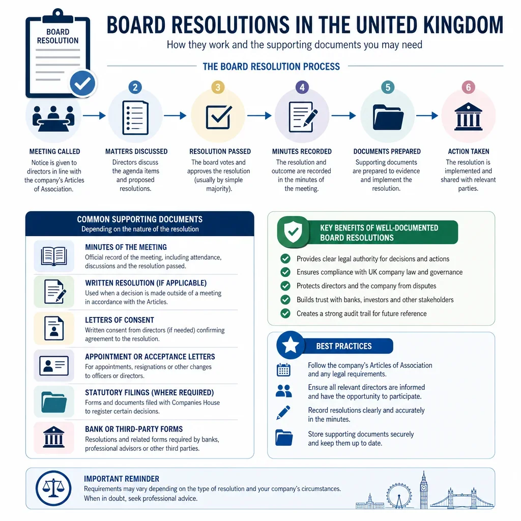 Supporting Documents for Board Resolutions