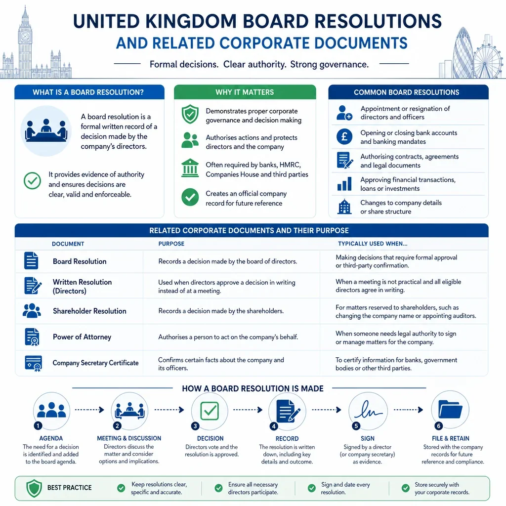 Board Resolutions and Related Corporate Documents