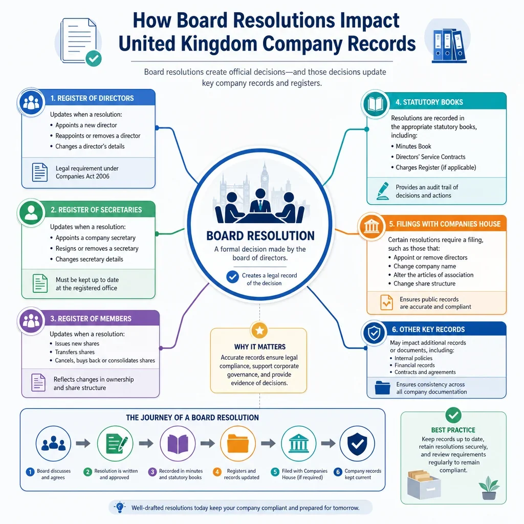 Company Records Affected by Board Resolutions