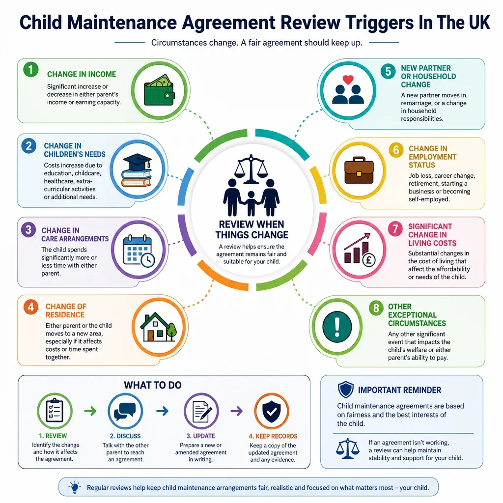 Child Maintenance Agreement Review Triggers