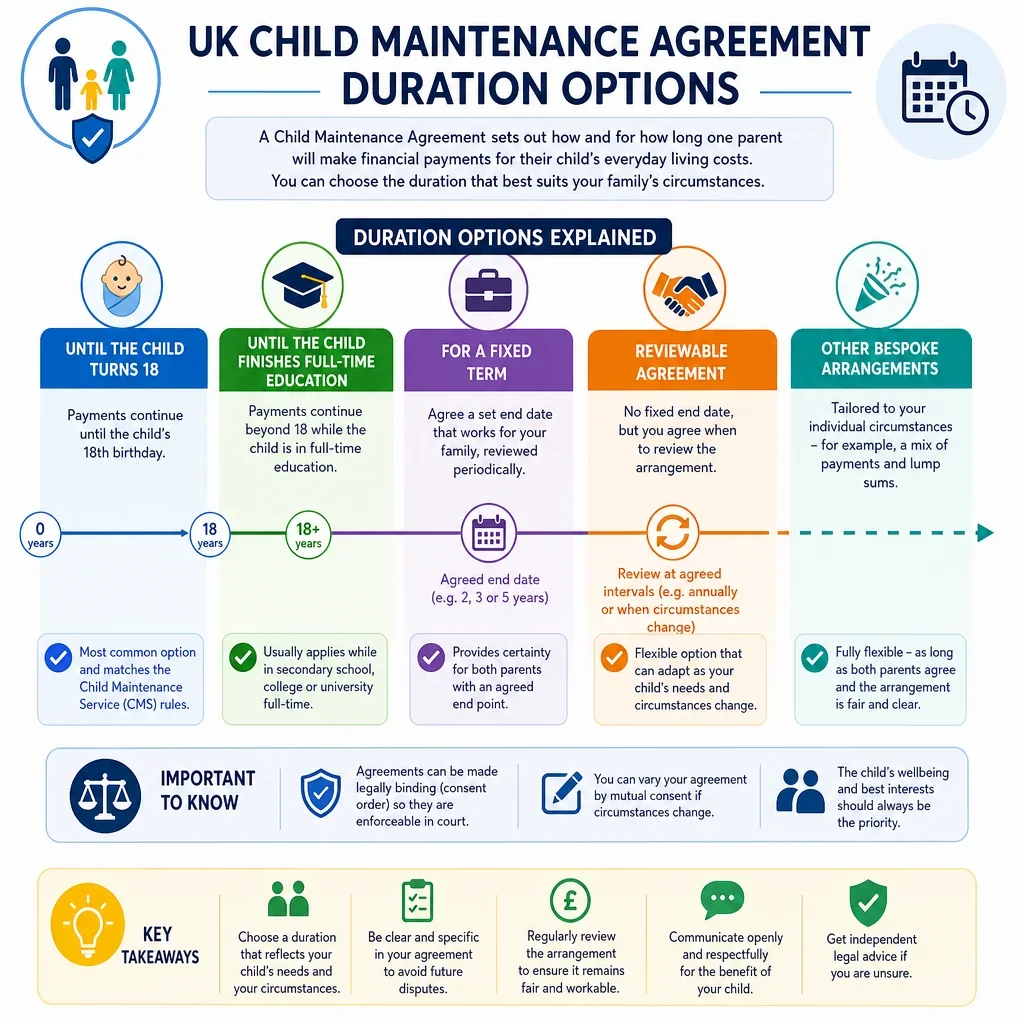 Child Maintenance Agreement Duration Options