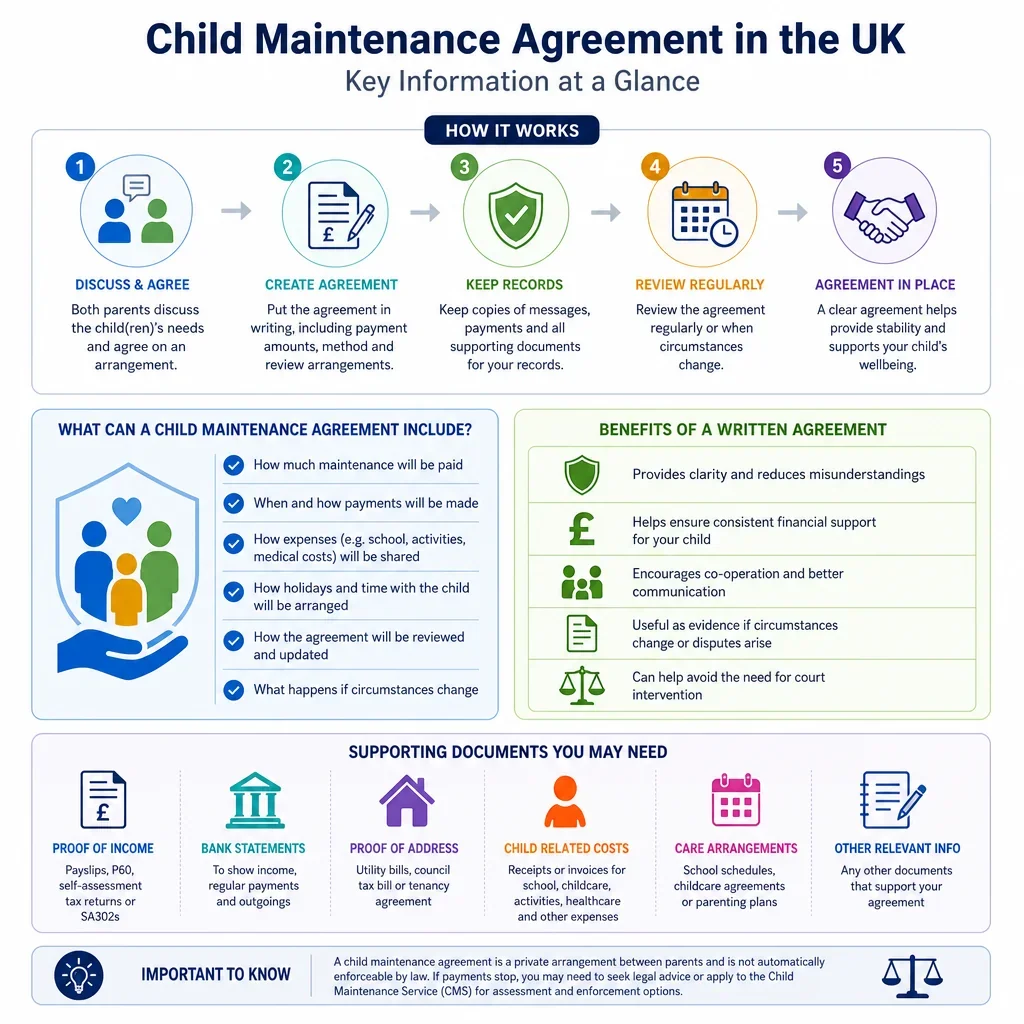 Supporting Documents for Child Maintenance Agreements