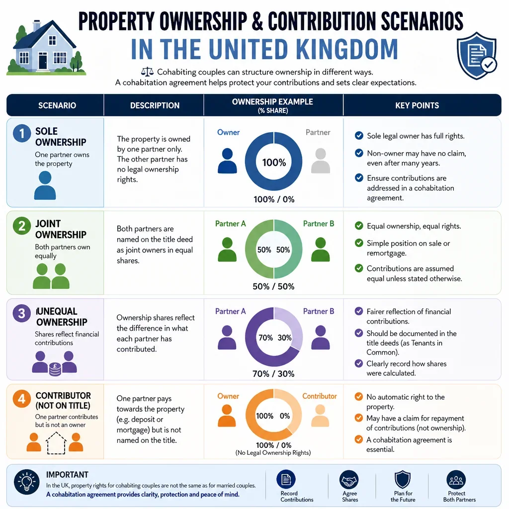 Property Ownership and Contribution Scenarios