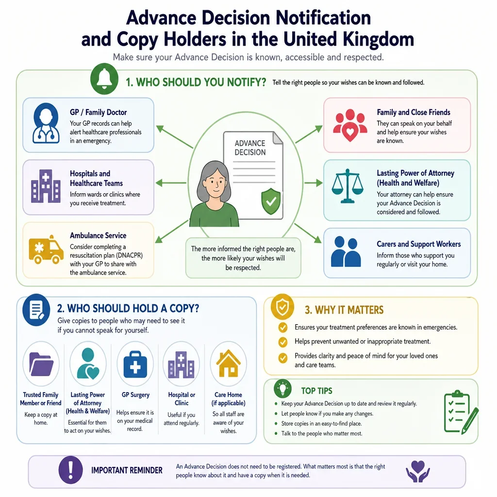 Advance Decision Notification and Copy Holders