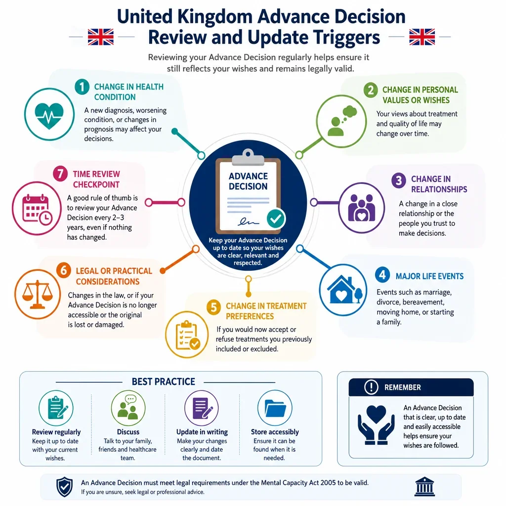 Advance Decision Review and Update Triggers