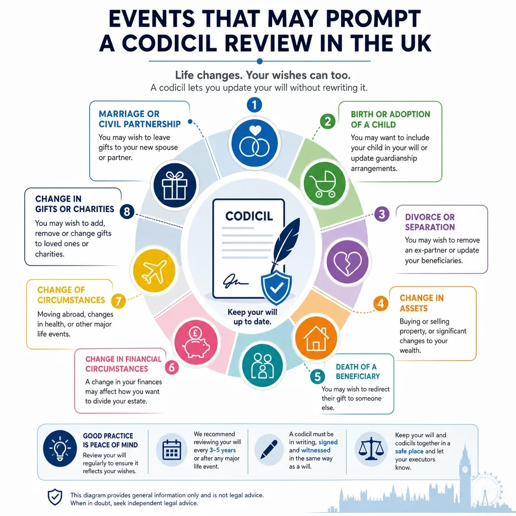 Events That May Prompt A Codicil Review