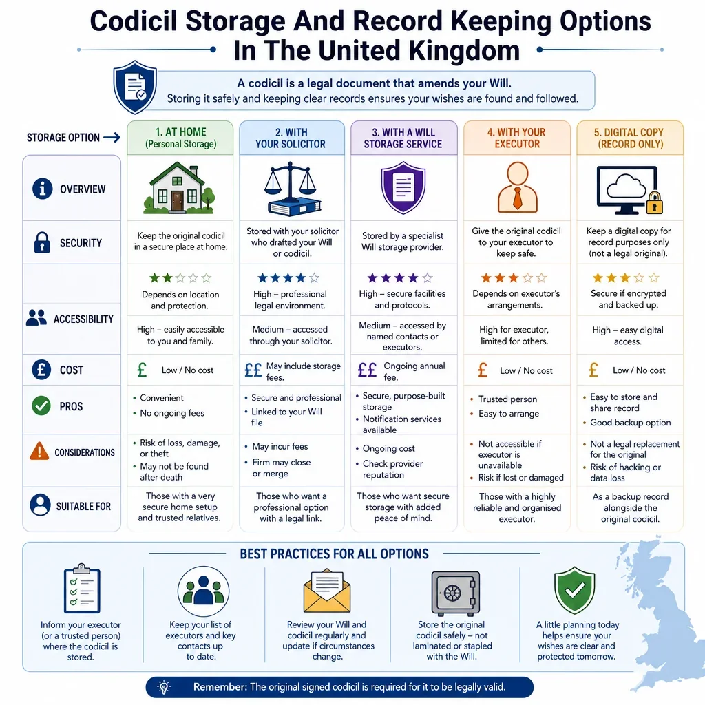 Codicil Storage And Record Keeping Options