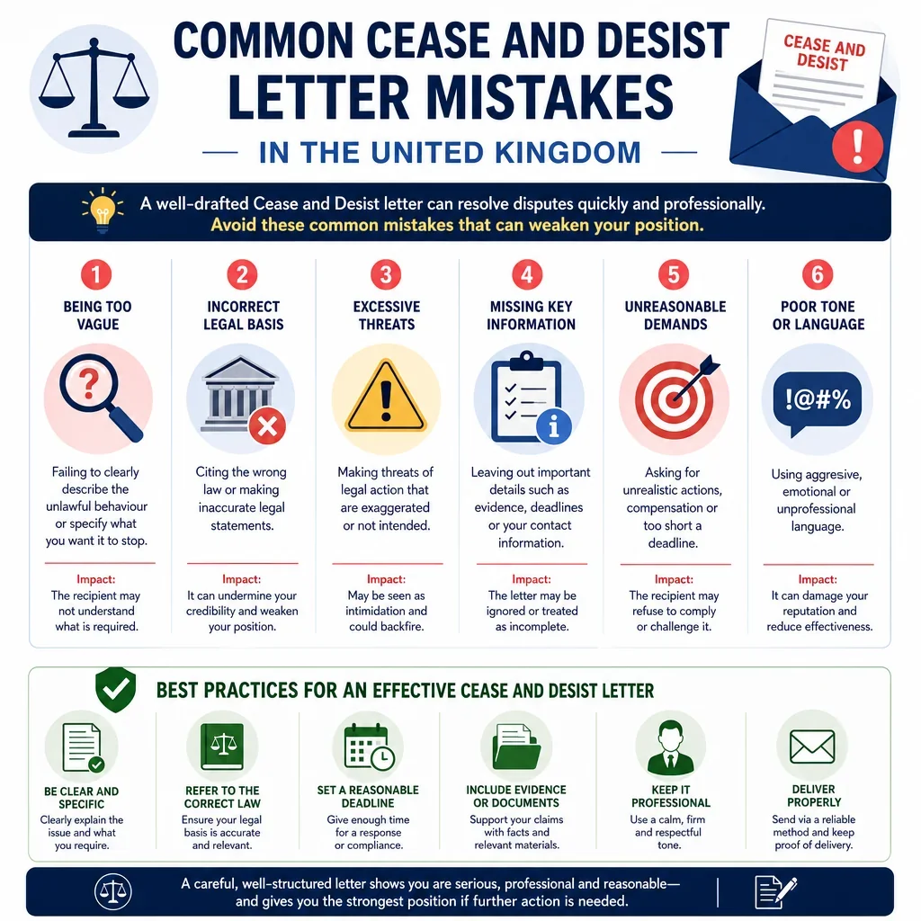 Common Cease and Desist Letter Mistakes