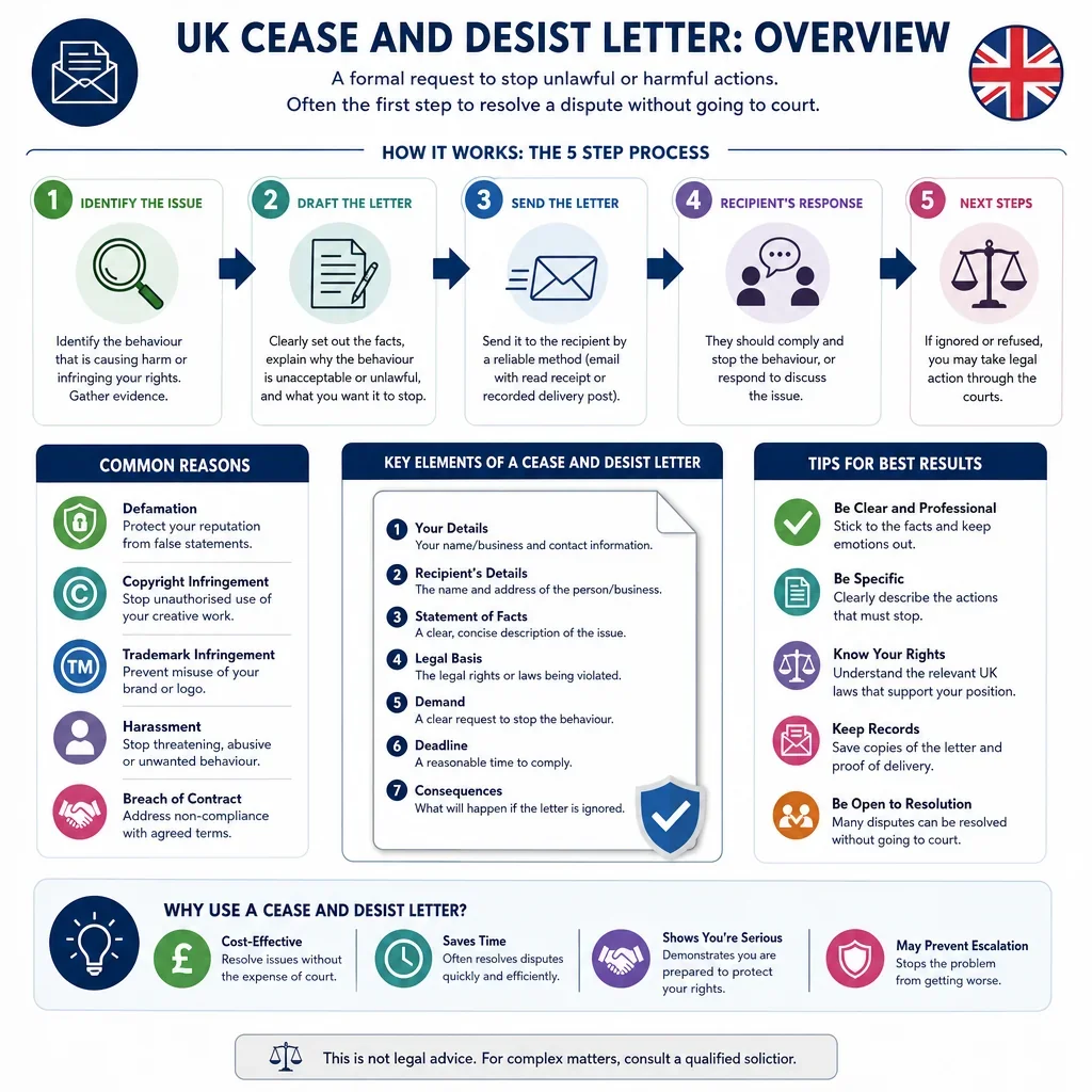 UK Cease and Desist Letter Glossary