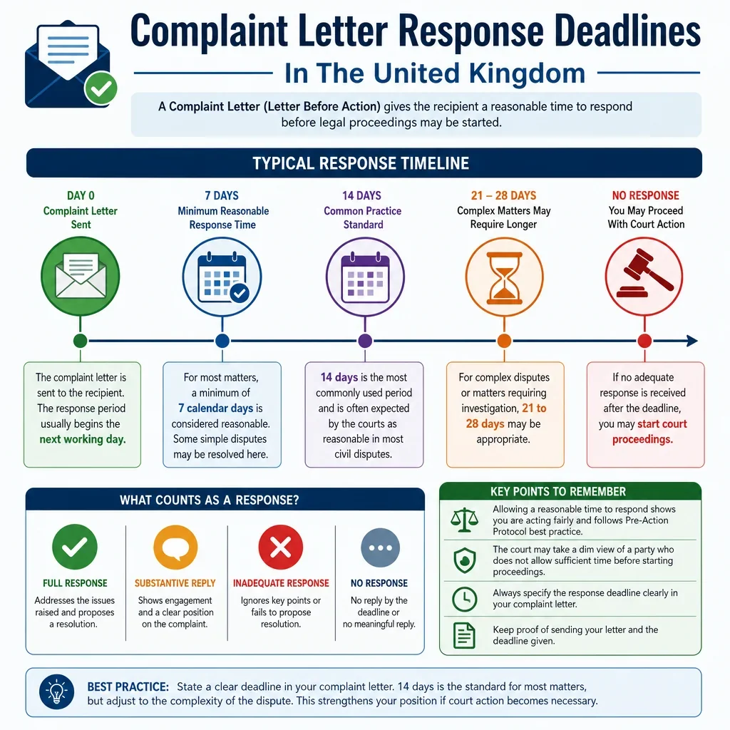 Complaint Letter Response Deadlines