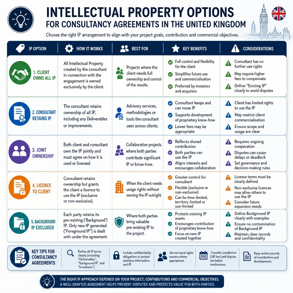 Intellectual Property Options for Consultancy Agreements