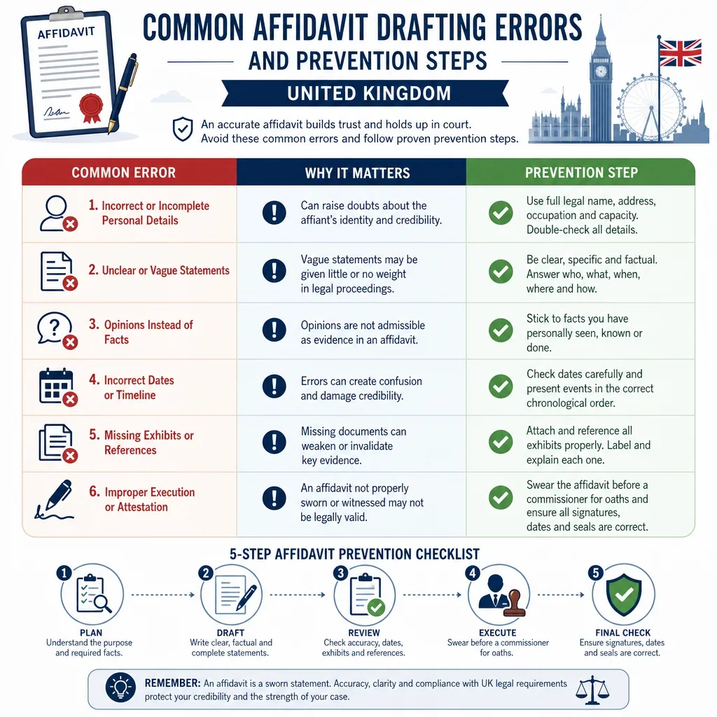 Common affidavit drafting errors and prevention steps