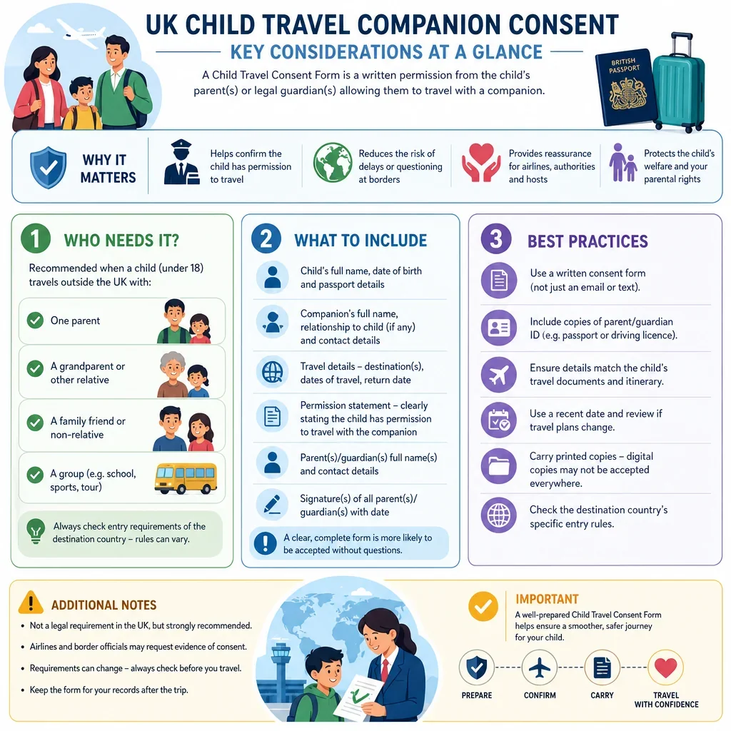 Child Travel Companion Consent Considerations