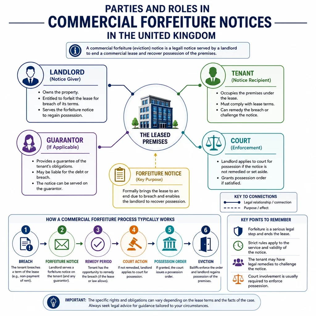 Parties And Roles In Commercial Forfeiture Notices