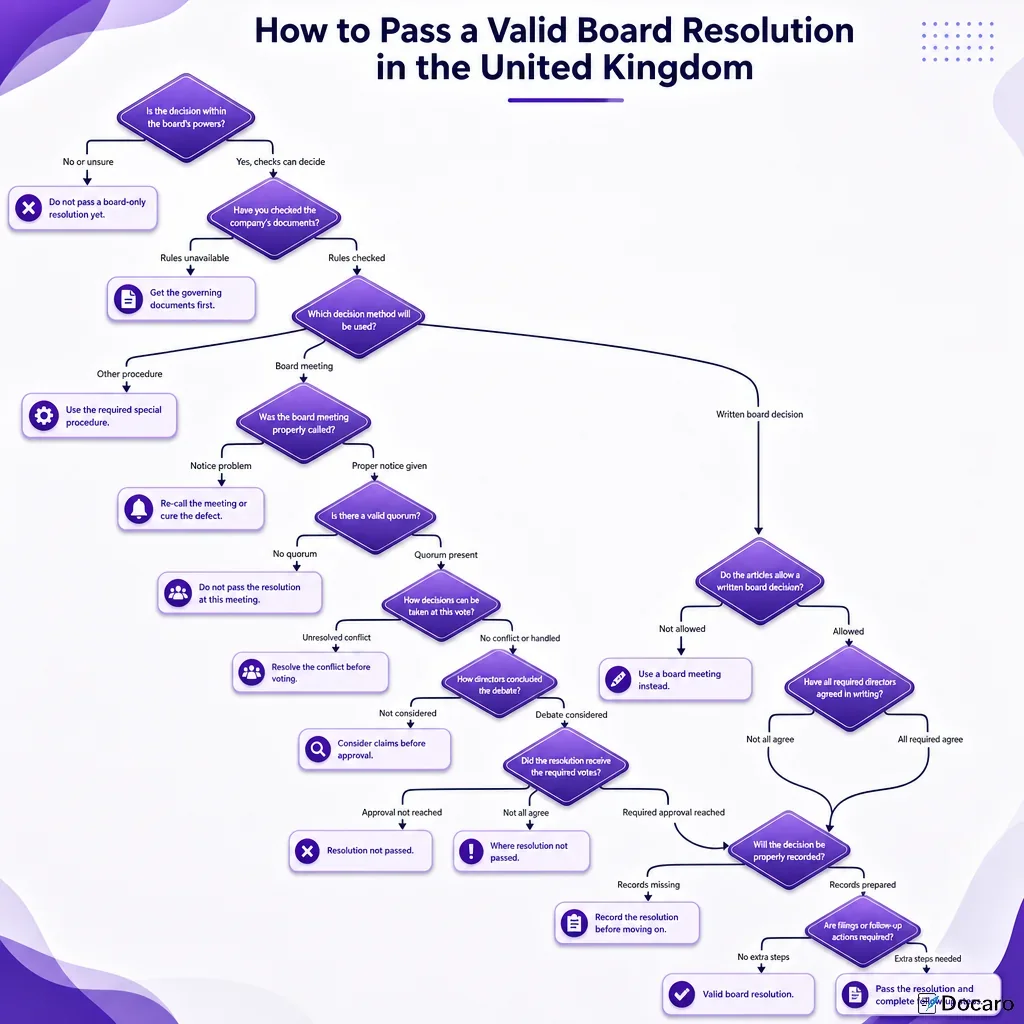 How to Pass a Valid Board Resolution in the United Kingdom