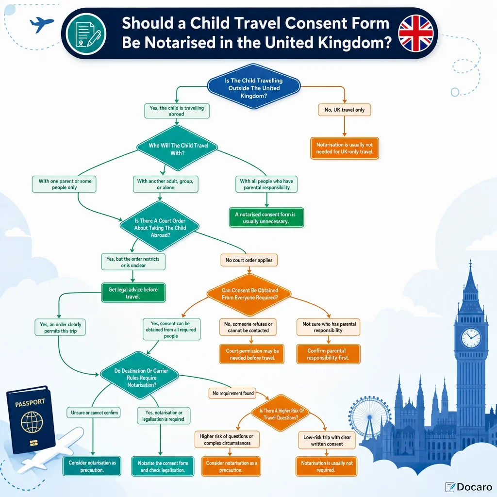 Should a Child Travel Consent Form Be Notarised in the United Kingdom?