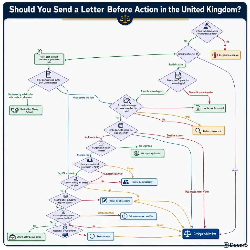 Should You Send a Letter Before Action in the United Kingdom?