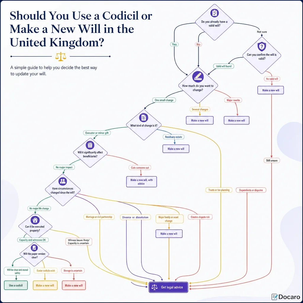 Should You Use a Codicil or Make a New Will in the United Kingdom?