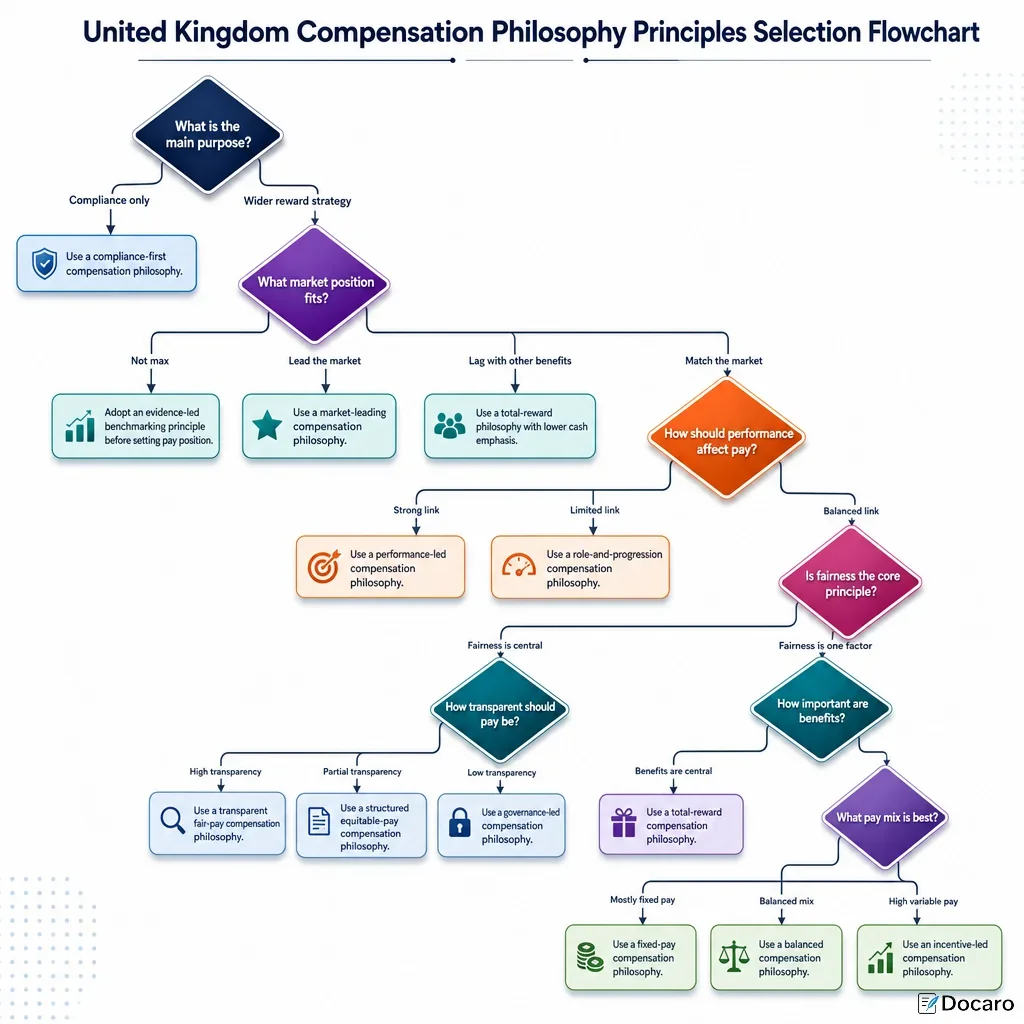 United Kingdom Compensation Philosophy Principles Selection Flowchart