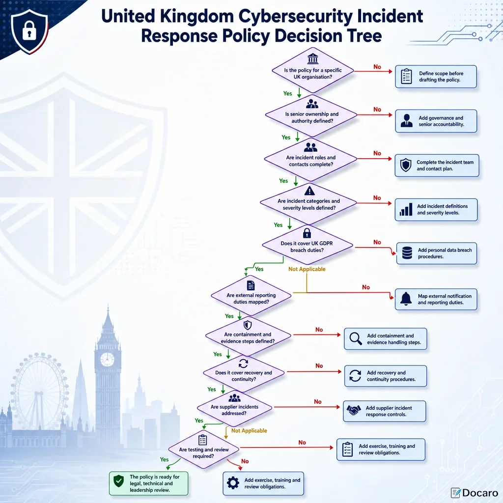 United Kingdom Cybersecurity Incident Response Policy Decision Tree