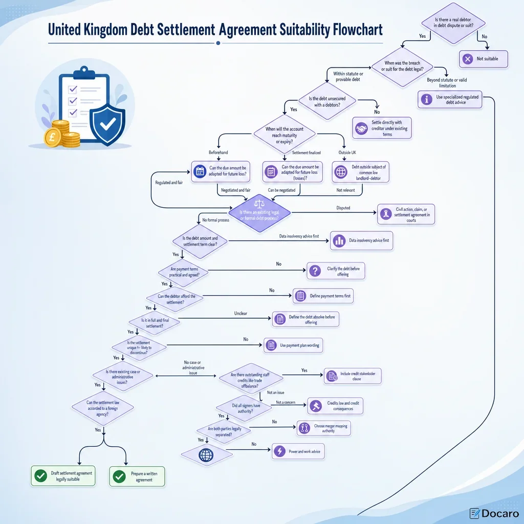 United Kingdom Debt Settlement Agreement Suitability Flowchart
