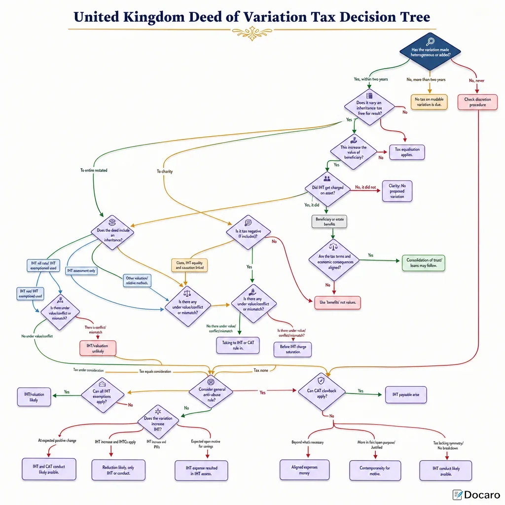 United Kingdom Deed of Variation Tax Decision Tree