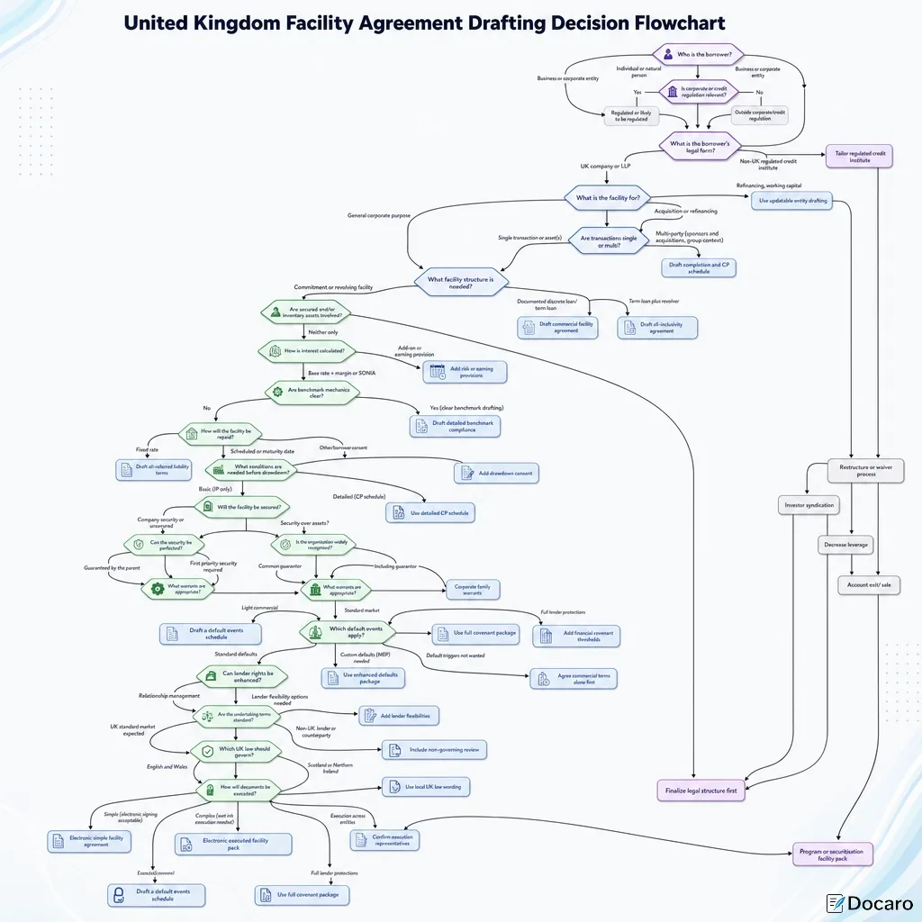 United Kingdom Facility Agreement Drafting Decision Flowchart