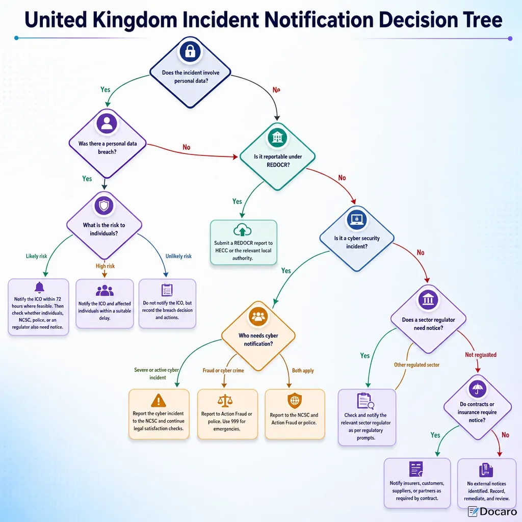 United Kingdom Incident Notification Decision Tree