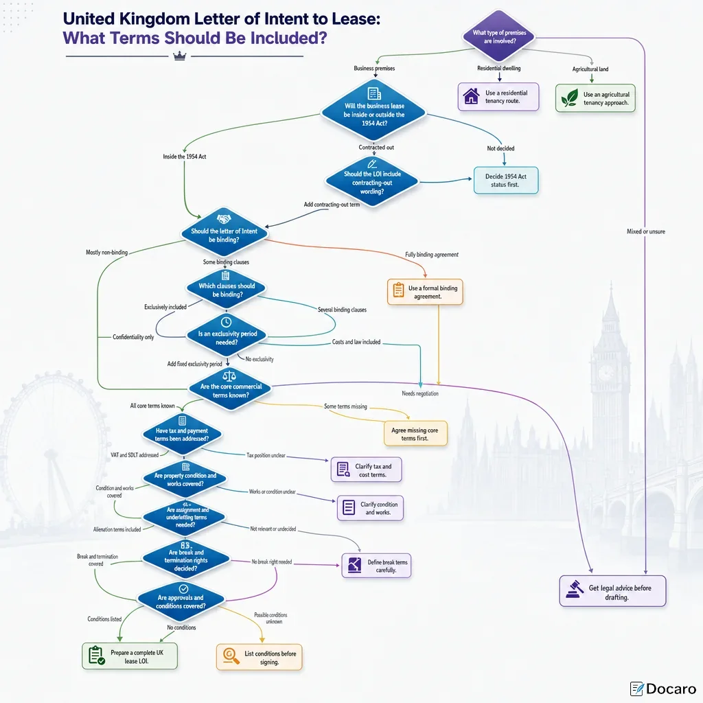 United Kingdom Letter of Intent to Lease: What Terms Should Be Included?