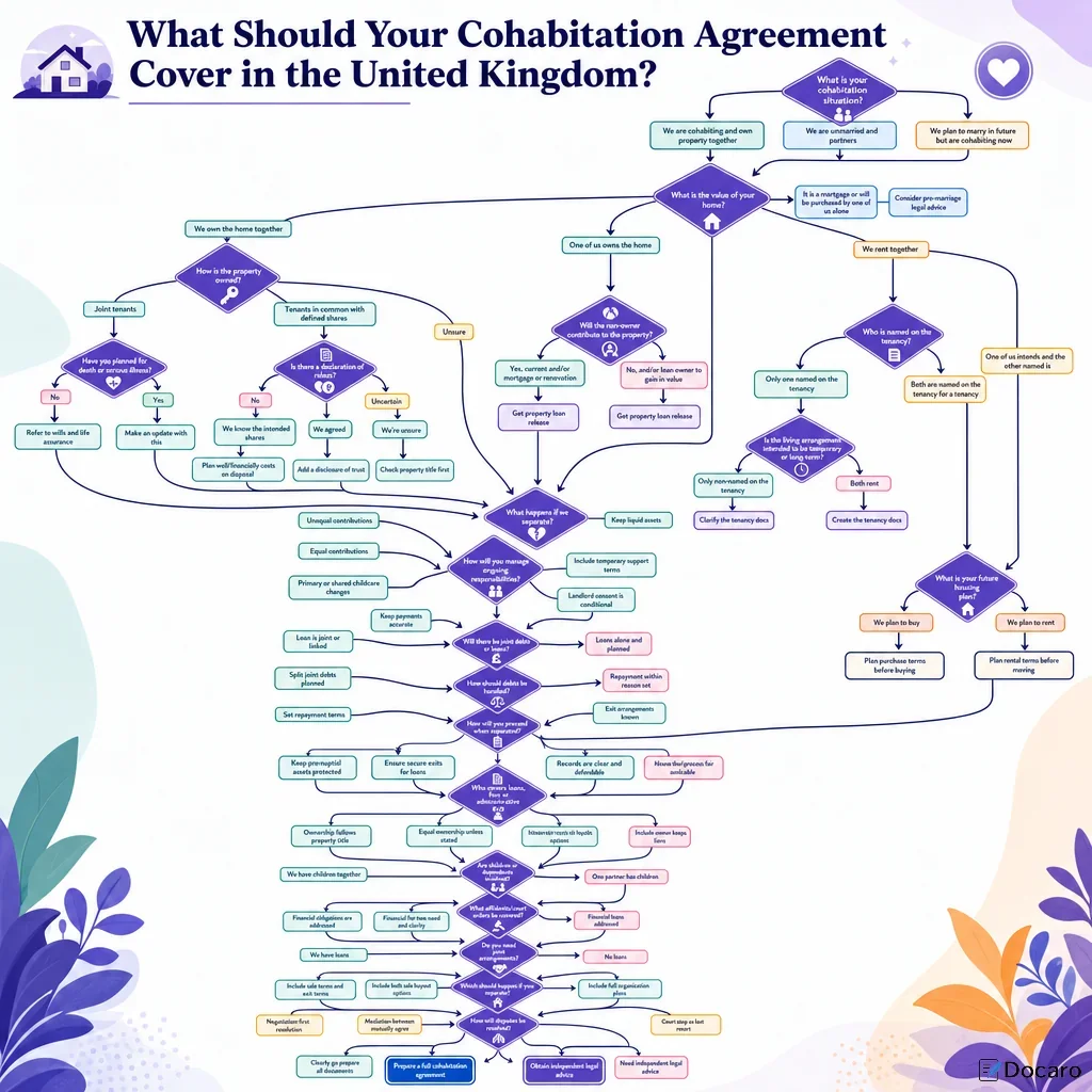 What Should Your Cohabitation Agreement Cover in the United Kingdom?