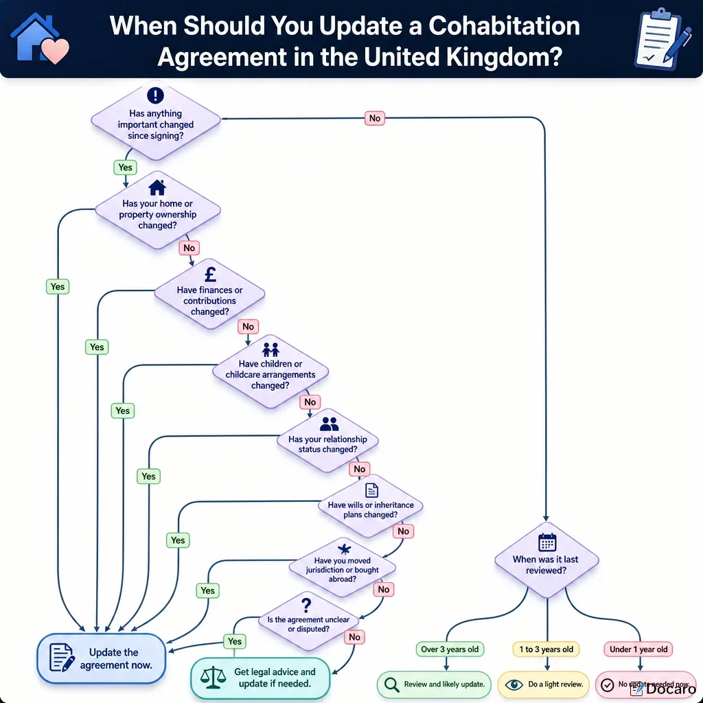 When Should You Update a Cohabitation Agreement in the United Kingdom?