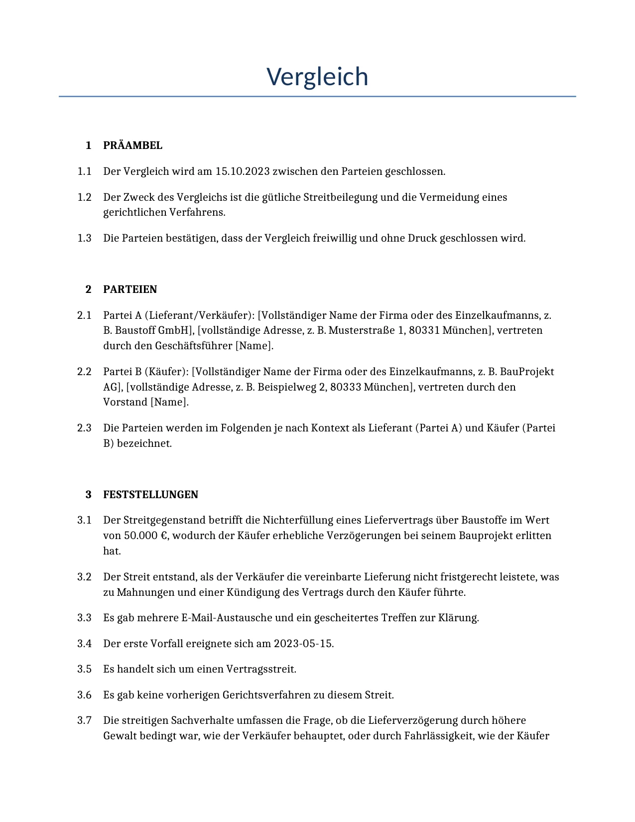 Beispiel für einen Vergleich zur Verwendung in Deutschland, generiert von unserem KI-Modell.